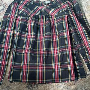 J. Crew Multicolor Plaid Top